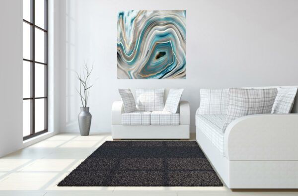 Classy Art Style 26 Floating Tempered Glass with Foil Wall Art-2