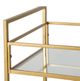 A & B Home Gold/Gray/White Bar Cart -3