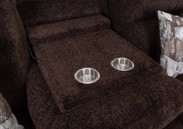 Franklin™ Heston Frenzy Chocolate Power Reclining Sofa with Power Headrest-4