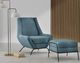 International Furniture Direct Tyne Blue Arm Chair-1