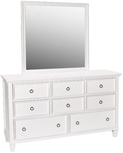 New Classic® Home Furnishings Tamarack White Dresser and Mirror Set-0
