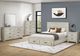 Monarch Specialties Inc. Bleached Oak Queen Panel Bed with 2 Drawers-1