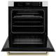 ZLINE Autograph Edition Professional 30" Stainless Steel True Convection Single Wall Oven with Air Fry and Self Clean with Champagne Bronze Helix Handle -2
