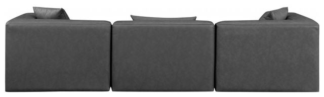 Meridian Furniture Cube 3-Piece Gray Vegan Leather Modular Sofa-3