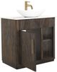 International Furniture Direct Black Balam Stained Dark Bathroom Vanity Base-4