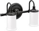 Moen® Belfield™ Matte Black Two Globe Bath Light-0