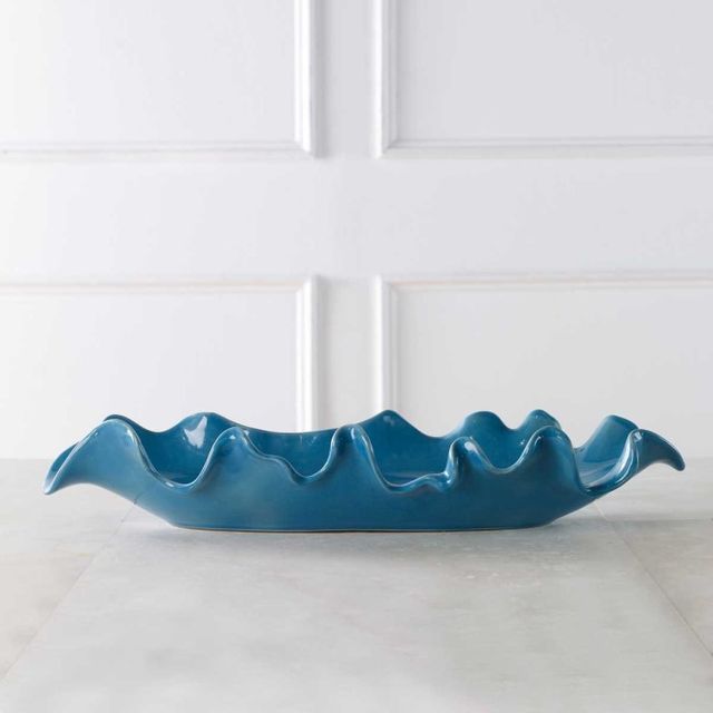 Uttermost® Ruffled Feathers Blue Bowl-1