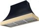 AGA Cascade 48" Gloss Black Wall Mounted Range Hood with Polished Brass Trim-0