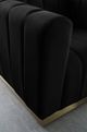 Meridian Furniture Marlon Black Velvet Chair-3