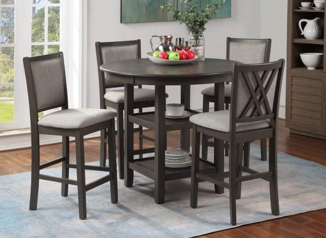 New Classic® Home Furnishings Amy 2-Piece Gray Counter Stool-1
