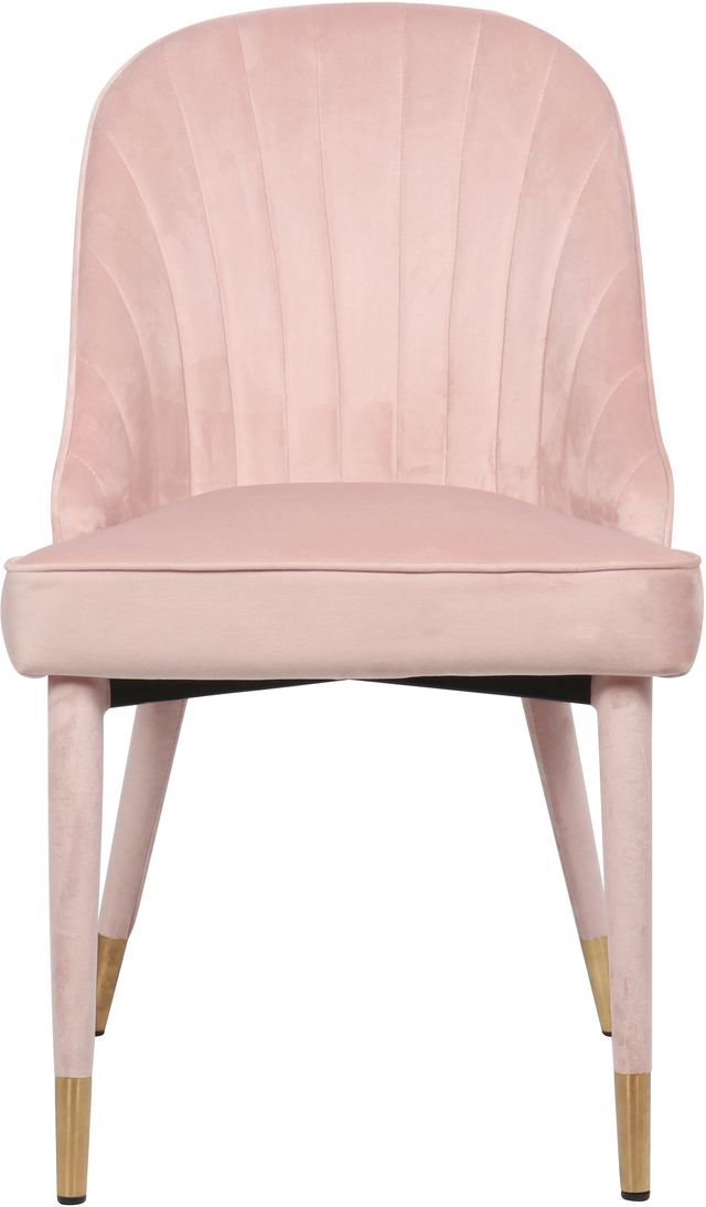 Meridian Furniture Belle Pink Velvet Dining Chair-1