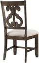 Elements International Stone 5-Piece Cream/Smokey Walnut Dining Set-3