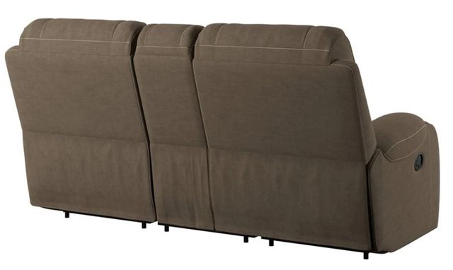 Emerald Home Adrian Walnut Brown Manual Glider Reclining Loveseat with Console-4
