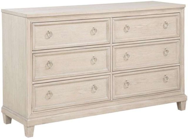 Coaster® Pembroke 4-Piece Cream/Washed Oak Queen Panel Bedroom Set-2