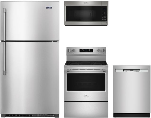 Maytag® 4 Piece Stainless Steel Electric Kitchen Package-0