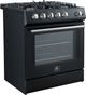 FORNO® Leonardo Espresso 30" Black Pro Style Gas Range-3