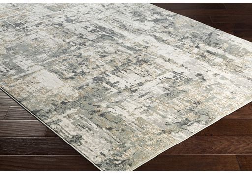 Surya Quatro Silver Gray 2'x3' Throw Rug-1