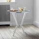 Armen Living Naomi Glass Top Bar Table with Stainless Steel Base -1