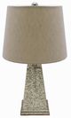 A & B Home Silver Foil Clad Pyramid Shape Table Lamp-0