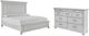 Benchcraft® Kanwyn 4-Piece Whitewash King Panel Bed Set-0