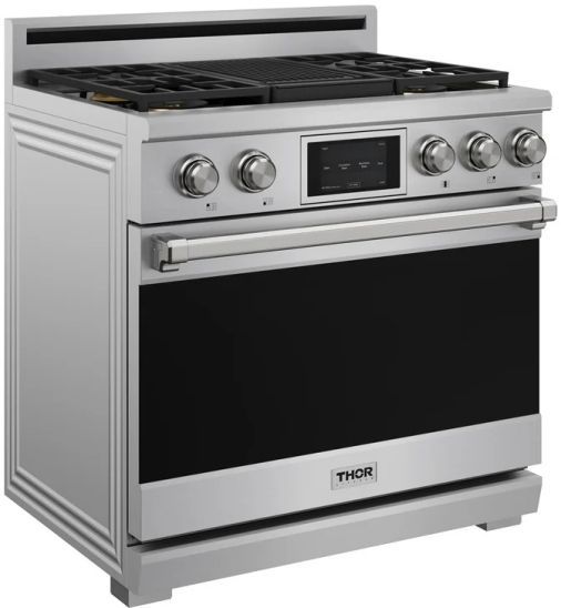 Thor Kitchen® X Series 36" Stainless Steel Freestanding Pro Style Dual Fuel LP Gas Range-2