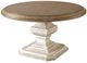 Riverside Furniture Elizabeth Antique Oak 54-inch Round Dining Table with Smokey White Base-1
