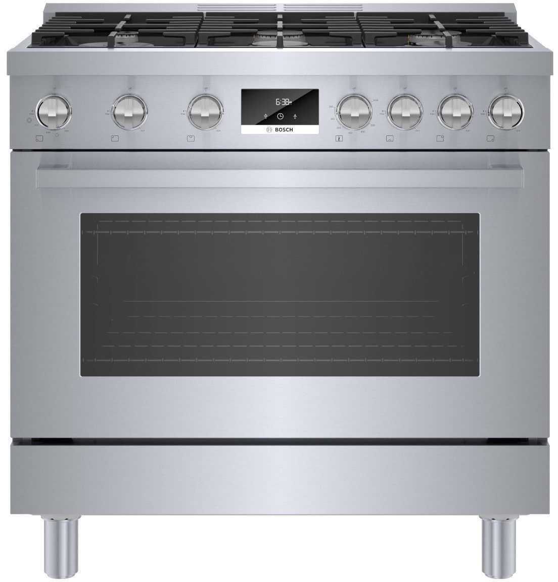 Bosch® 800 Series 36" Stainless Steel Pro Style Dual Fuel Range