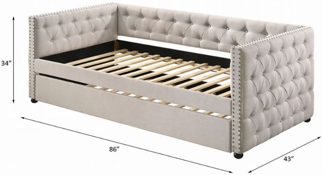 ACME Furniture Romona Beige Youth Twin Daybed with Trundle-2