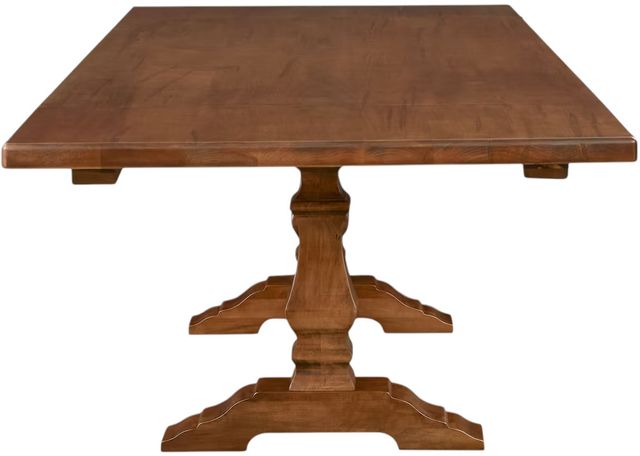 Bassett® Furniture Customizable Benchmade Harvest 90" Dining Table with Extendable Leaves-3