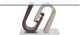 Global Furniture USA D4126NDT Dark Brown/Stainless Still Dining Table with Clear Glass Top-1