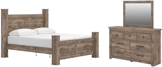 Signature Design by Ashley® Rusticott 2-Piece Brown King Poster Bedroom Set-0