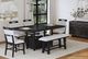 Elements International Transcend Charcoal/Light Gray Counter Bench-1