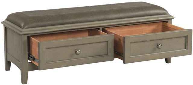 Whittier Wood® Furniture McKenzie Fieldstone 2-Drawer Bench-1