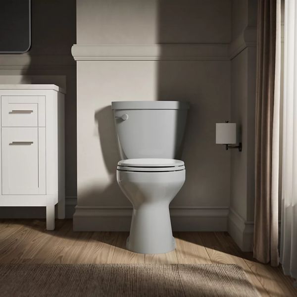 KOHLER® Cimarron® Ice Gray Round-Front Toilet Bowl-3