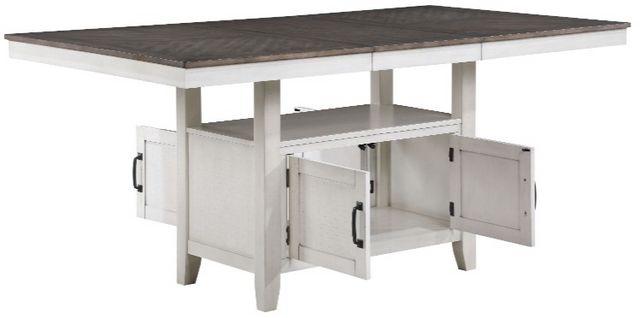 New Classic® Home Furnishings Richland White Counter Height Dining Table with Brown Top -4