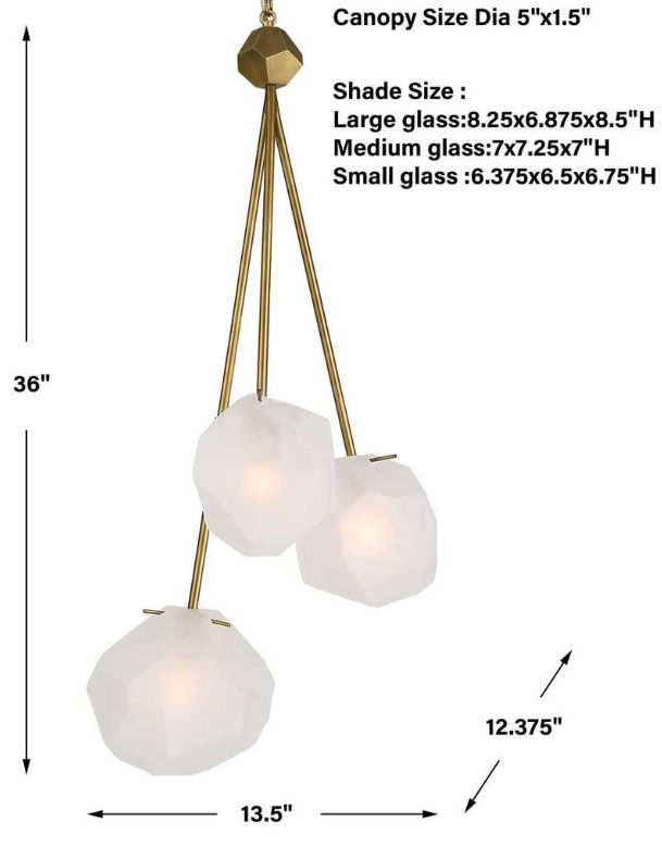 Uttermost® Geodesic Bronze 3-Light Pendant-2