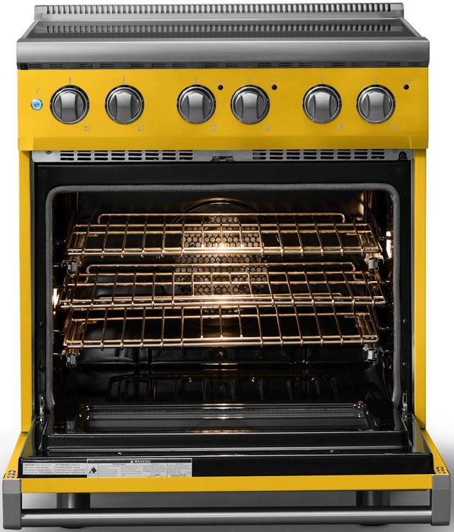 Viking® 5 Series 30" Daffodil Pro Style Electric Range with Polished Chrome Trim-1