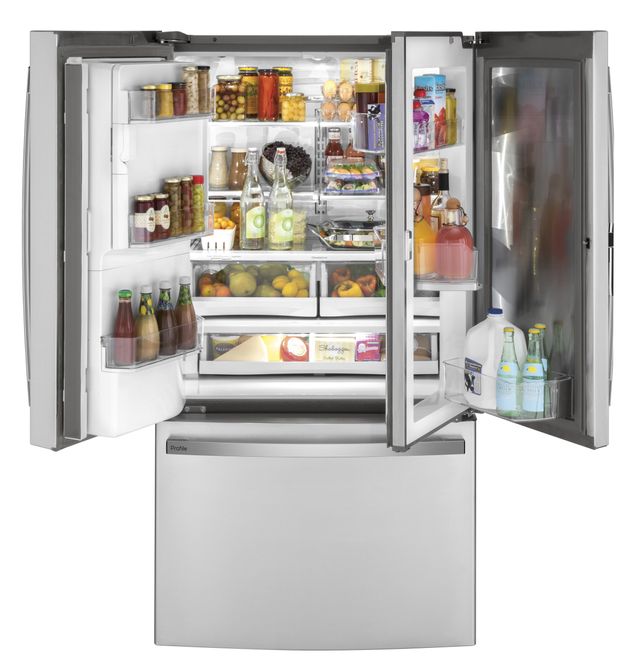 GE Profile™ 36 in. 22.1 Cu. Ft. Fingerprint Resistant Stainless Steel Counter Depth French Door Refrigerator-7