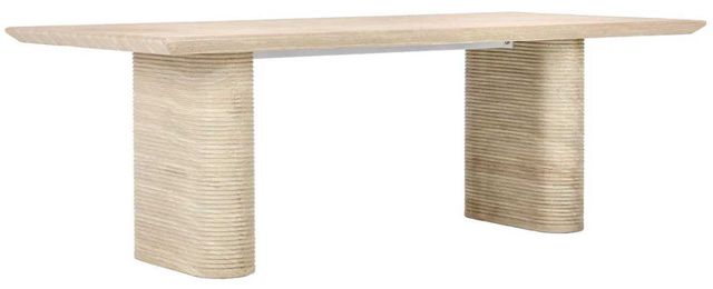 Classic Home Aiden Beige 87" Outdoor Concrete Dining Table-0