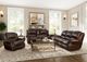 Corinthian Furniture Chocolate 40" Manual Reclining Console Loveseat-1