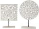 A & B Home Set Of 2 Antique White Table Decor-0