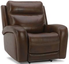 Liberty Furniture Blair Cognac Leather Dual Power Reclining Chair