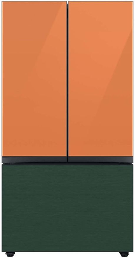 Samsung Bespoke 18" Clementine Glass French Door Refrigerator Top Panel-1