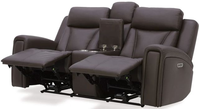 Parker House® Maveric Bette Coffee Power Reclining Console Loveseat with Zero Gravity-1