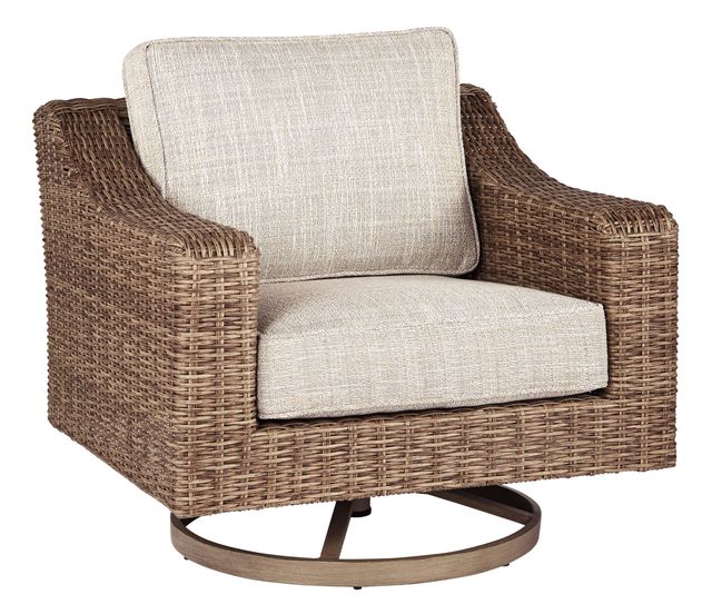 Signature Design by Ashley® Beachcroft 4 Piece Beige Outdoor Conversational Set-2