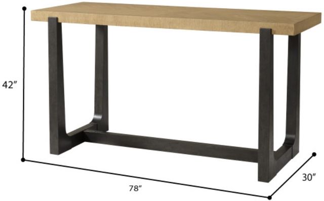 Emerald Home Sutton Place Caramel Bar Table with Cocoa Base-2