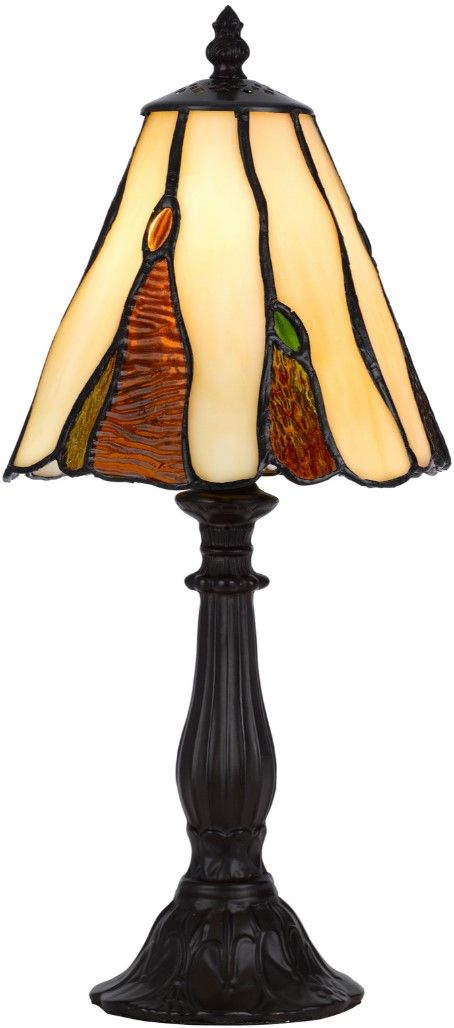 Cal® Lighting & Accessories Tiffany Dark Bronze/Yellow Accent Lamp-0