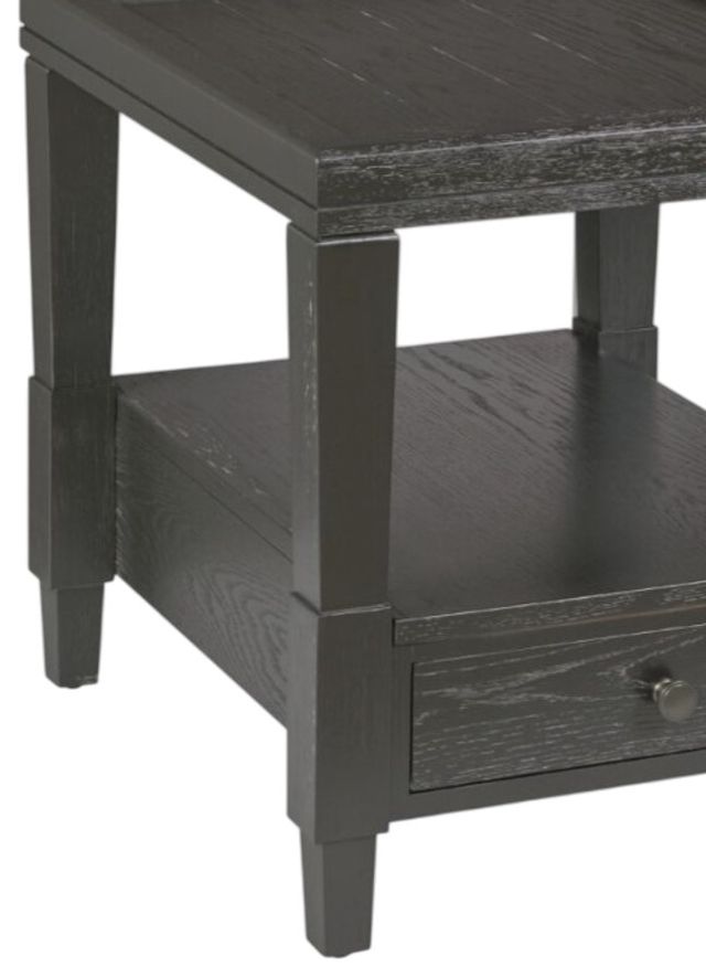 England Furniture Oliver Black Rectangular End Table with One Drawer-1