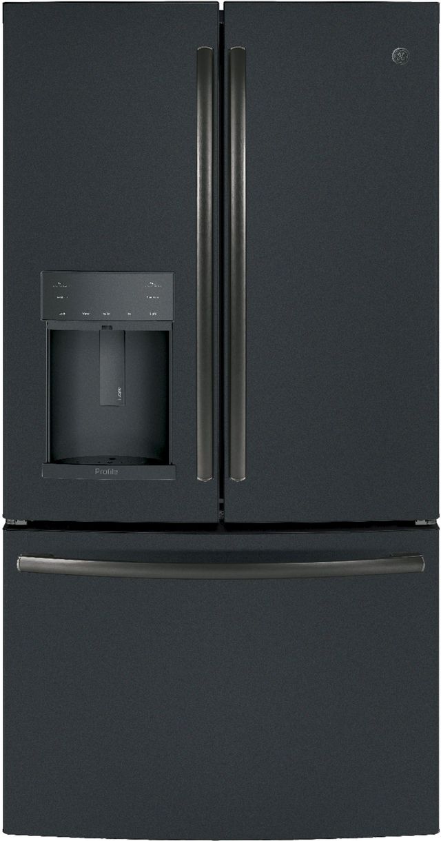 GE Profile™ 22.23 Cu. Ft. Black Slate Counter Depth French Door Refrigerator-0