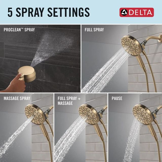 Delta Universal Showering Champagne Bronze 5-Spray Setting In2ition® with ProClean®-4
